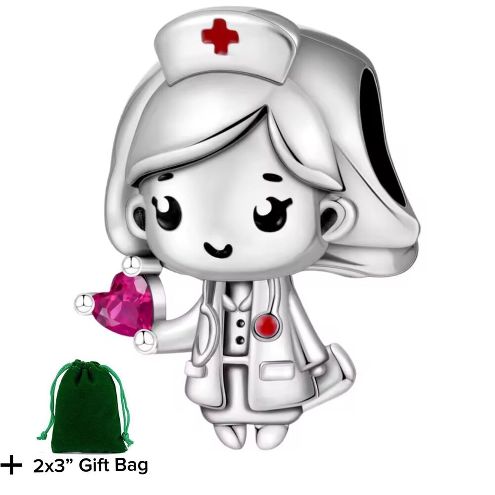 Doctor Girl Bead Charm | 925 Silver | Brand New